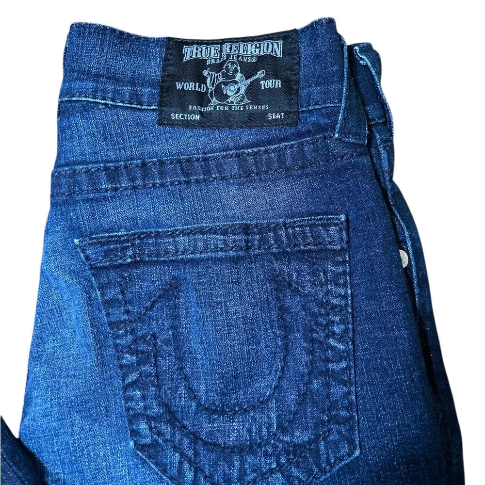True Religion skinny no flap big T men’s dark  blue jeans